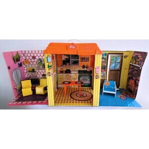 MATTEL Barbie Country Living Home Dollhouse w/ Furniture Model 8662-1973/Vintage